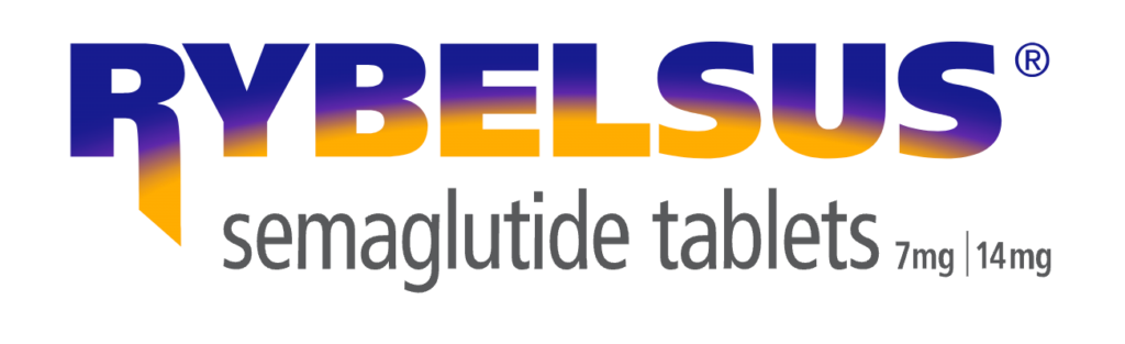 Rybelsus-logo, semaglutid tabletter 7 mg og 14 mg